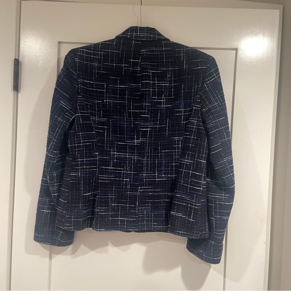 Jones New York blue plaid tweed jacket - Picture 5 of 9